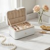 Travel Jewelry Case, Portable 2-Layer Jewelry Box Versatile Earring Storage - 4 of 4