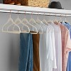 VECELO 30/50/60/100 pk Velvet Clothes Hangers Non Slip & Space-Saving Clothes Hangers with Finger Clips & Tie Rack 9 Color - 2 of 4