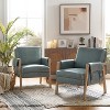Kelly Mid-century Armchair with Distressed Finish Set of 2  | HULALA HOME - 2 of 4