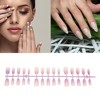 Unique Bargains Gradient Short Coffin Fake Nails 1 Pc - 2 of 4