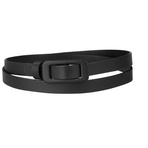 Allegra K Women's Thin Nonporous Rectangle Buckle Plus Size Jeans Dress Waist Belts - 1 of 4