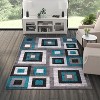 Masada Rugs Masada Rugs, Modern Accent Rug with Geometric Square Pattern - 2 of 4