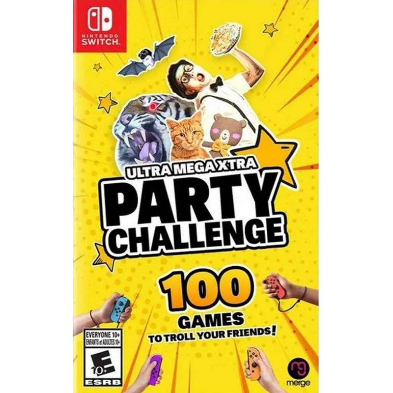 Ultra MegaXtra Party Challenge - Nintendo Switch: 100 Minigames, Local Multiplayer, E10+, 1 of 9