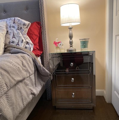 Mirrored best sale nightstand target