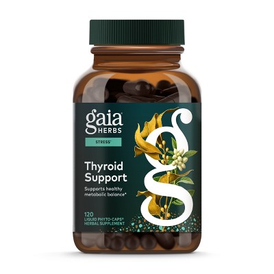 Gaia Herbs Thyroid Support - Made with Ashwagandha, Kelp, Brown Seaweed, and Schisandra