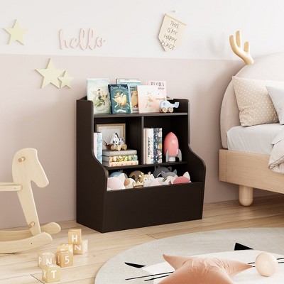 Whizmax 3-Tier Toy Storage Cabinet , Multi Shelf with Cubby Organizer Cabinet for Toys, for Bedroom, Hallway and Kindergarten School