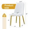 Lyngins Modern Armless Dining Chair Set of 4, PU Leather Kitchen Chair with Thickened Cushion, Living Room Chair with Golden Metal Legs - 2 of 4
