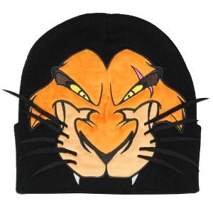 Disney The Lion King Scar Felt Embroidered Face Design Cuffed Beanie - 1 of 4