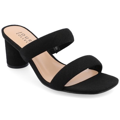 Journee Collection Womens Aniko Double Strap Slip On Sandals