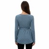 Anna-Kaci Women's Long Sleeve Maternity Top with Textured Knit Fabric and Side Bow Detail - 4 of 4