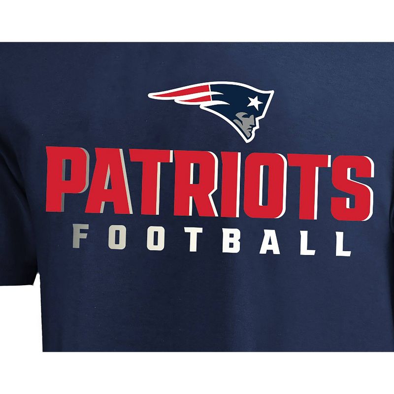 NFL New England Patriots Men's Big & Tall Short Sleeve Cotton T-Shirt, 3 of 4