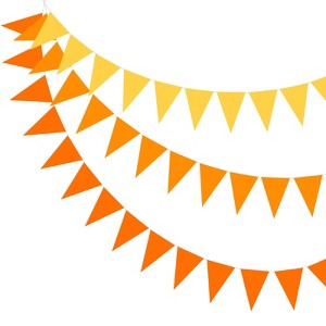 Unique Bargains 49ft Felt Fabric Triangle Bunting Garland Party Banner 1 Pcs - 1 of 4