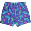 RuggedButts Baby Boys UPF50+ Sun Protected Neon Stretch Swim Trunks - Neon Fin Friends, 0-3m - 2 of 4