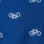 navy bicycle print