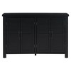 NicBex 51" Modern 4-Door Sideboard,Kitchen Storage Cabinets with Pinewood Legs and Adjustable Shelves for Kitchen and Dining Room,Black - 2 of 4
