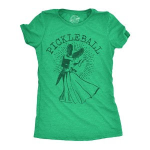 Womens Funny T Shirts Pickleball Ball Sarcastic Dance Graphic Novelty Tee For Ladies - Crazy Dog Women's T Shirt - 1 of 4