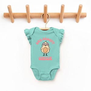 The Juniper Shop One Groovy Chick Baby Flutter Sleeve Bodysuit - 1 of 2