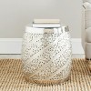 Liam Etched Stool Nickle Plated - FOX4507A - Nickle - Safavieh Couture - 2 of 4