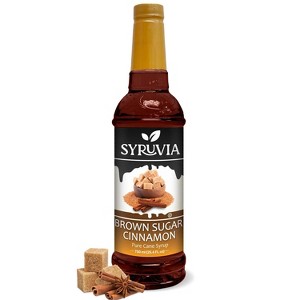 Syruvia Brown Sugar Cinnamon Syrup - 25.4 fl oz. Premium Flavoring Syrup For Coffee - 1 of 4