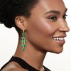 Ross-Simons Green Chalcedony Chandelier Earrings in 18kt Gold Over Sterling - 2 of 4