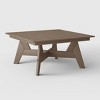WestinTrends Avalon Modern Low Outdoor Patio Square HDPE Coffee Table - 4 of 4
