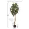 SKRAN Outdoor Artificial Tree,Simulated Green Plant Pot,Plastic Artificial Plant Tree Bonsai,Fake Tree for Outdoor Indoor Living Room Home Decoration. - 3 of 4