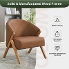 Teddy Accent Chair,Mid-Century Modern Wooden Accent Chair with Wood Legs,Comfy Upholstered - 4 of 4