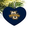 Marquette University Primary Logo Heart Love Wood Christmas Tree Holiday Ornament - 2 of 3