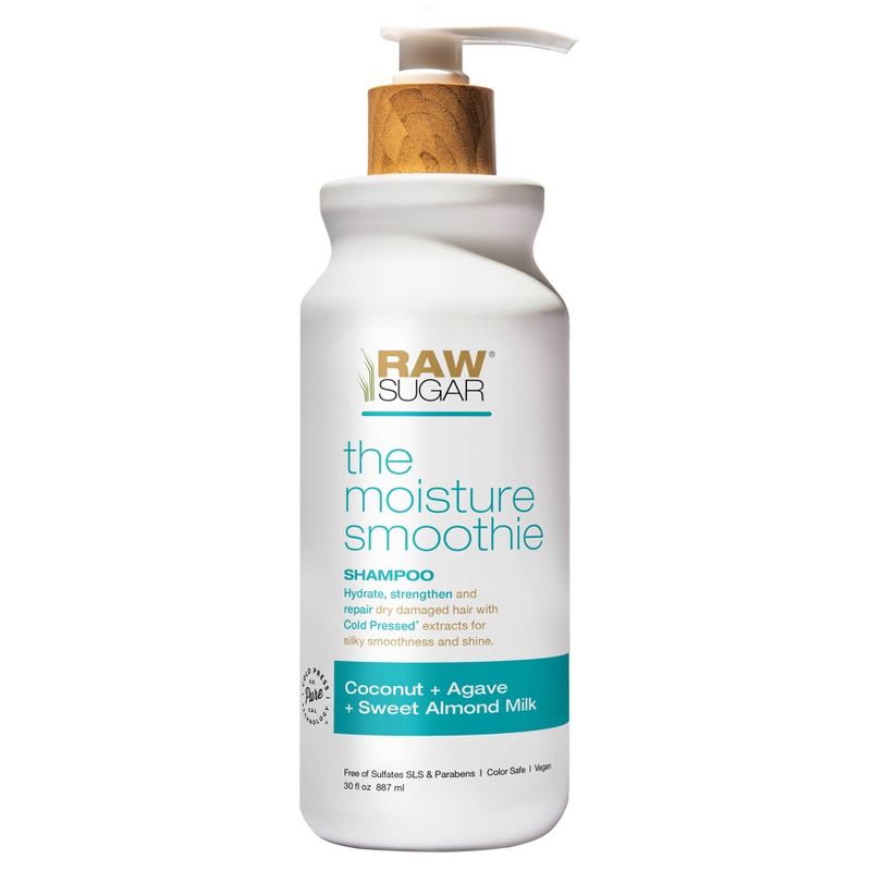 Raw Sugar Moisture Smoothie Shampoo Infused with Coconut + Agave + Sweet Almond Milk - 30 fl oz, 1 of 8