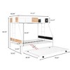 ALEXOUN Metal Twin over Full Bunk Bed with Trundle Heavy-duty Sturdy Metal Noise Reduced Safety Guardrail Wooden Decoration Convenient TrundleBunk - 3 of 4