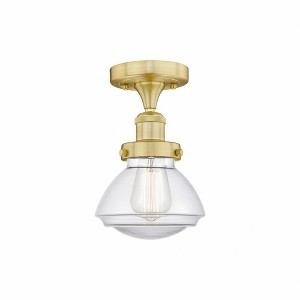Olean - 1 Light Semi-Flush Mount In Art Deco Style-8.25 Inches Tall and 6.5 Inches Wide - 1 of 1