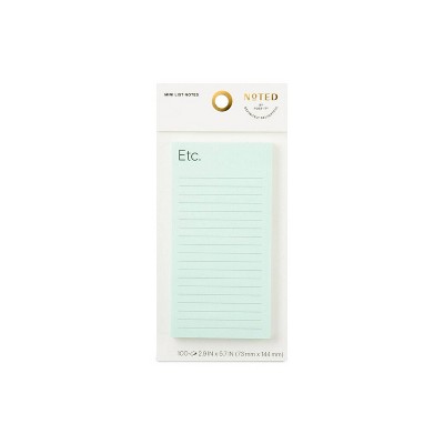 Post-it Etc. List Notepad 100 Sheets - Blue