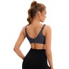 INSPIRE CHIC Women's Contrasting Colors Adjustable Straps Workout Fixed Cup U Back Sports Bras - 2 of 4