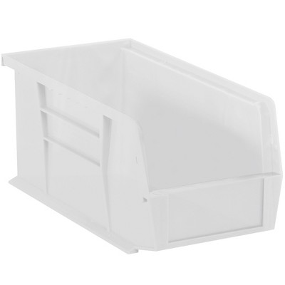 Box Partners Plastic Stack & Hang Bin Boxes 14 3/4" x 8 1/4" x 7" Clear 12/Case BINP1487CL