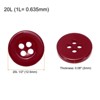 Unique Bargains Resin Snap Fastener Round Flat 4-Hole Sewing Buttons 10 Pcs - 2 of 4