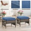 POCASSY 6 Piece All Weather Wicker Patio Furniture Set, Outdoor Conversation Set with Patio Sofa Couch Swivel Patio Chairs Coffee Table and Ottomans - 4 of 4