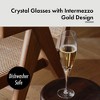 Orrefors Intermezzo 7 Fl. Oz. Stemmed Champagne Flute Glasses - Set of 2, Gold Drop - Kitchen & Dining Crystal Glassware - Dishwasher Safe - 3 of 4
