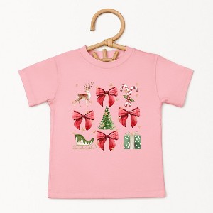The Juniper Shop Coquette Christmas Collage Youth Short Sleeve Tee - 1 of 3