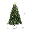 NAYSAYE 6FT Artificial Christmas Tree Full Realistic PVC Needles with Hinged Branches for Holiday Home Decor, Green, 39.4"*39.4"*70.9" - 3 of 4