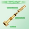 Infurnic Hose Valves and Connectors Water 4/2inch Hose Sprayer Nozzle Adjustable Twist, Jet Sweeper Nozzle with Solid Brass, High Pressure for Garden - 4 of 4