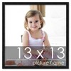 PosterPalooza | Square Simple Black Picture Frame - UV Acrylic, Foam Board Backing, Hanging Hardware - 2 of 4