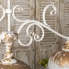 Rustic 3-Light Chandelier with Distressed White and Gold Finish, Farmhouse Ceiling Fixture, 1pc - 4 of 4