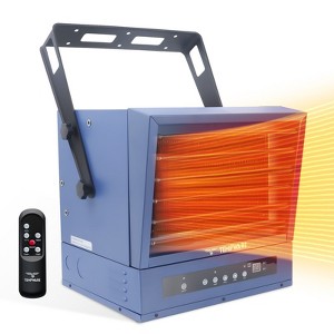 TEMPWARE 10000W Electric Garage Heater with Remote, 240V Hardwired Fan Forced Ceiling Mount Shop Heater with Digital Thermostat Ideal for Warehouse - 1 of 4