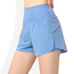 Anna-Kaci Women's High Waist Drawstring Athletic Shorts with Side Pockets - 1 of 4