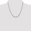 Black Bow Jewelry 2.5mm Sterling Silver & 10k Yellow Gold Plated D/C Rope Chain Necklace - 2 of 4