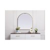 Elegant Lighting Metal Frame Arch Mirror 33x36 Inch in Brass - 4 of 4