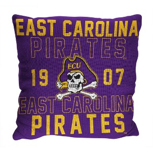 NCAA East Carolina Pirates Stacked Woven Pillow - 1 of 3