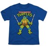 Teenage Mutant Ninja Turtles Retro Leo Youth T Shirt, Royal Blue - 2 of 4