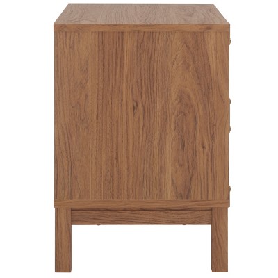 Galio Oak and Gold 2 Drawer Nightstand