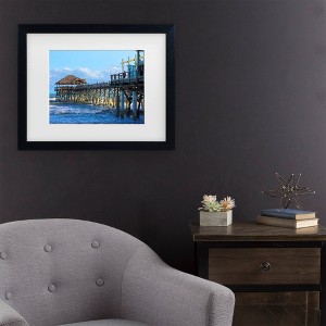 Trademark Fine Art Mich Catanzaro Cocoa Beach Pier Matted Framed Art - 1 of 4
